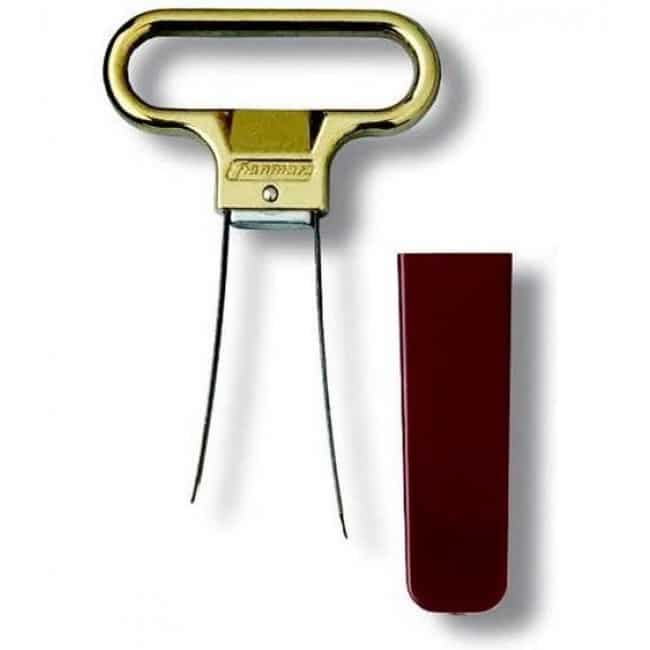 Ahh Super!™ Two-Prong Cork Extractor – Brass Plated, Five Color Cover Options