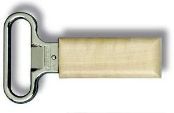 Ahh Super!™ Two-Prong Cork Extractor-Chrome Plated with Birch Sheath