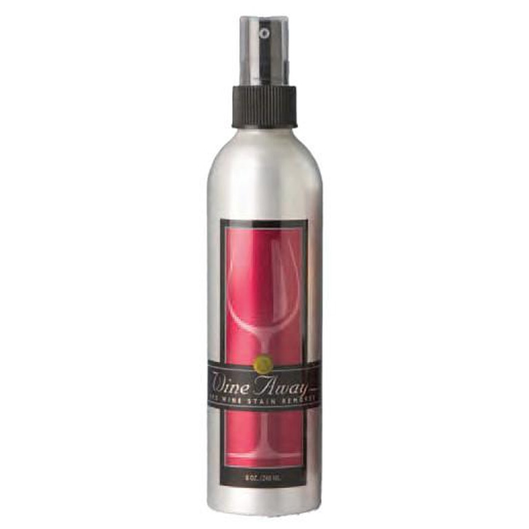 Wine Away Red Wine Stain Remover,  8 oz Bottle, Brushed Aluminum