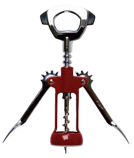 Red Ultimo Wing Corkscrew w/Auger Worm