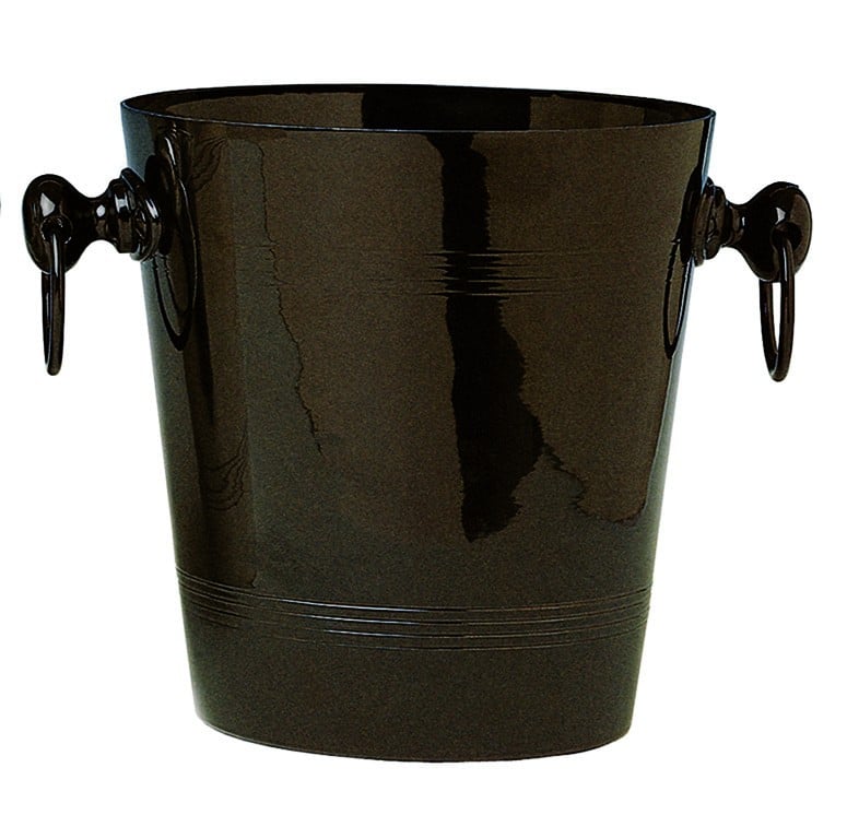 Aluminum Wine And Champagne Chiller, Black Enamel